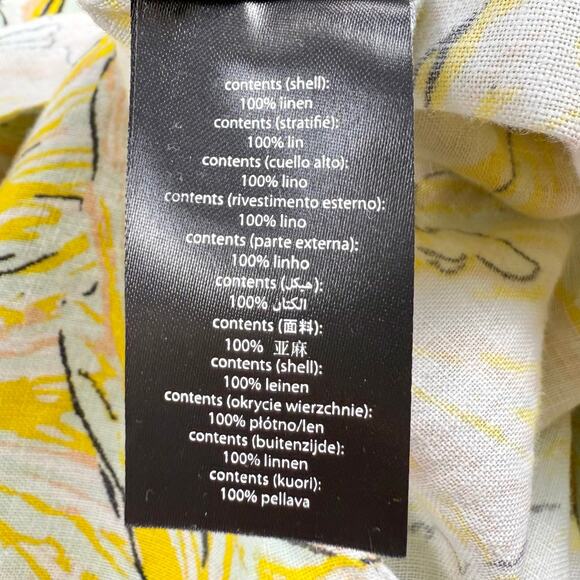 Onia x DVF Women's Renee Tropical Floral Linen Maxi Dress Yellow - Picture 9 of 16